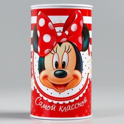 Копилка детская "Самой классной", Минни Маус, 6,5 х 12 см