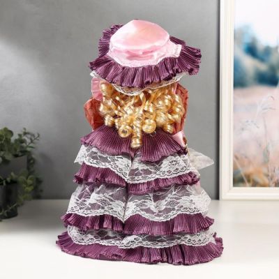 Кукла коллекционная керамика "Леди Оливия в платье цвета пыльная роза" 40 см