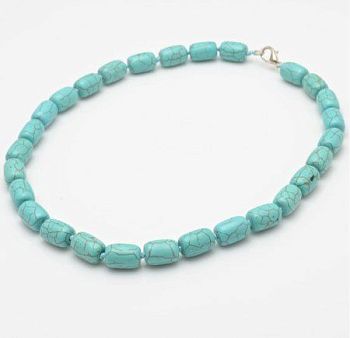 Бусы прес.Бирюза "Кассандра" арт.ПБР-17(10-14)-48-3