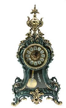 Часы каминные с маятником №304, бронза (50 х 26 х 15 см)