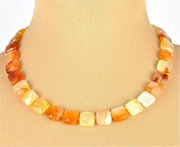 Бусы Сердолик "Крит" арт. НСР-16(12-12)-48-1