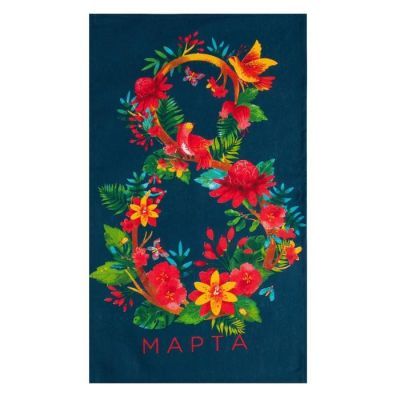 Набор полотенец кух. "Доляна" 8 Марта 35х60см-2шт, 100% хл