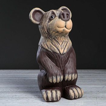 Копилка "Медведь", акрил, коричневый цвет, 38 см