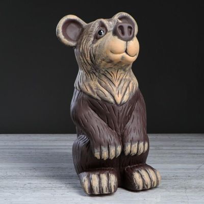 Копилка "Медведь", акрил, коричневый цвет, 38 см