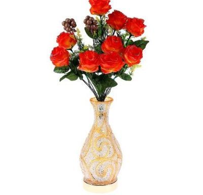 Светодиодная ваза "Розы" (64 × 16 см. желтый)