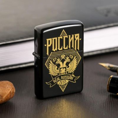 Зажигалка бензиновая "Россия", 5,5 х 3,5 см