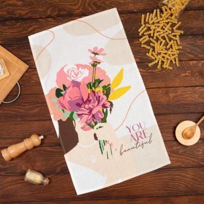 Полотенце кух."Доляна" You are beautiful 35х60 см, 100% хл, 160г/м2