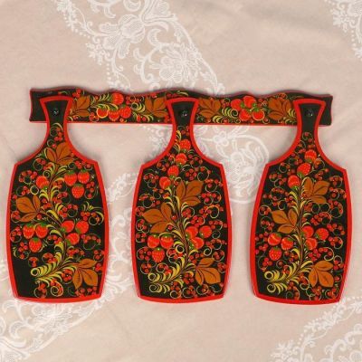 Набор Доски 3 шт и держатель 48×33×1 см хохлома