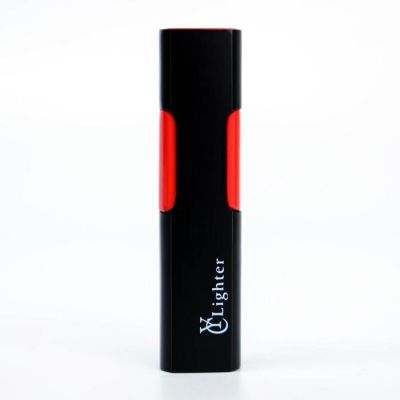 Зажигалка газовая, пьезо, с регулятором 9х2.2 см, красная/черная