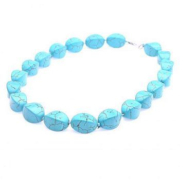 Бусы прес.Бирюза "Борнео" арт.ПБР-19(12-20)-48-3