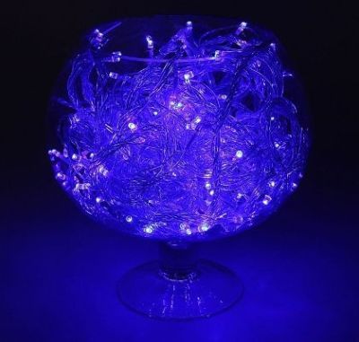 Гирлянда уличная "Метраж" (20 м. нить силикон, синий)