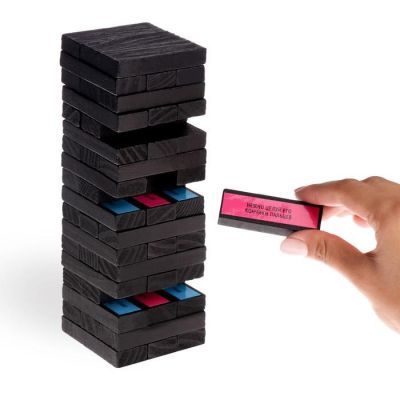 Падающая башня «Территория соблазна» с плёткой и фантами, 54 бруска, 18+