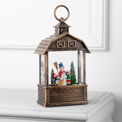 Светодиодная фигура «Дети и снеговик» 14 × 24 × 8 см, пластик, батарейки ААх3 (не в комплекте), USB, свечение тёплое белое