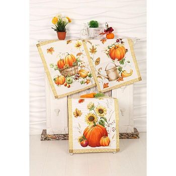 Полотенце рогожка DomoVita Праздник урожая МИКС 45х60 см, хлопок 100%, 170 г/м2