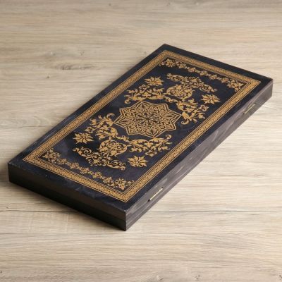 Нарды "Золотой восьмигранник", доска дерево 48х48 см, d=2.4 см, h=0.9 см