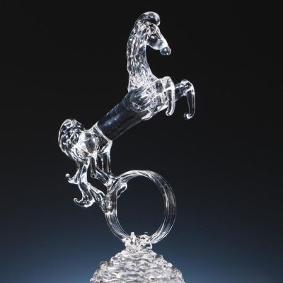 Колокольчик сувенирный "Конь, ручной работы, в подарочном сундуке