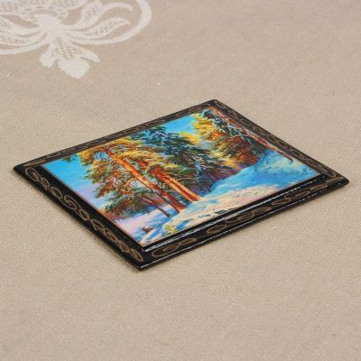 Магнит "Пейзаж" лаковая миниатюра, МИКС