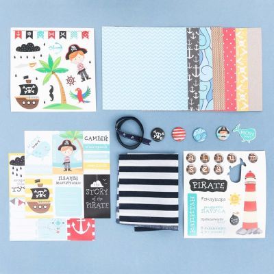 Фотоальбом Little Pirate, набор для создания, 15.7 × 15.7 × 2.5 см