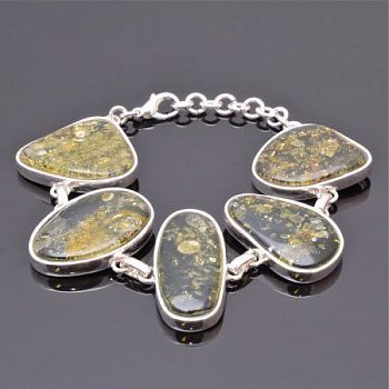 Браслет Янтарь "Осеннее танго" арт.ЯК-1406