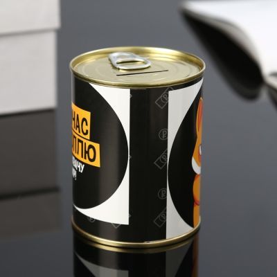 Копилка-банка металл "Сейчас накоплю и захвачу Мир" 7,3х9,5 см