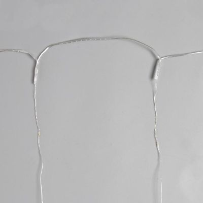 Гирлянда «Занавес» 1 × 1 м роса, IP20, серебристая нить, 100 LED, свечение тёплое белое, 12 В