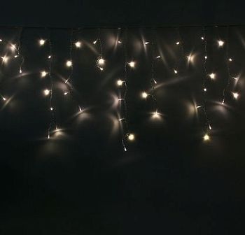 Гирлянда уличная "Бахрома" (Ш:4 м, В:0,6 м, нить силикон, теплый белый)