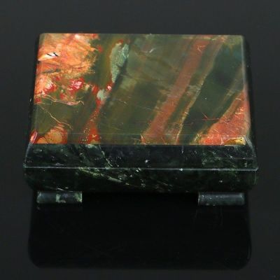 Ларец 10,5х9х5 см, змеевик, яшма