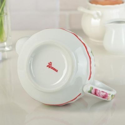 Сервиз чайный Доляна «Первый цвет»,13 предметов: чайник 1 л, 6 чашек 210 мл, 6 блюдец