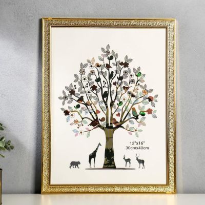 Фоторамка пластик 30х40 см "Структура" золото 44х34 см