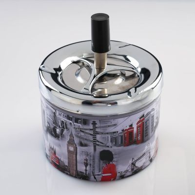 Пепельница бездымная "Мирнам", 11х12х11 см, микс