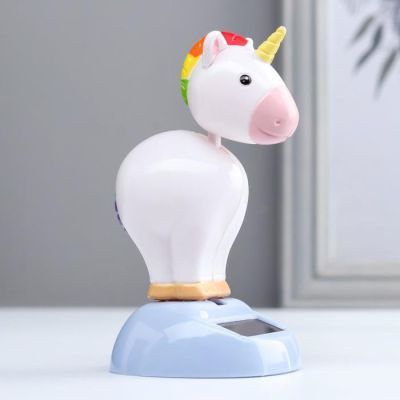 Маятник пластик от солнечной батареи "Единорог с радужной гривой" 11х6,5х5 см