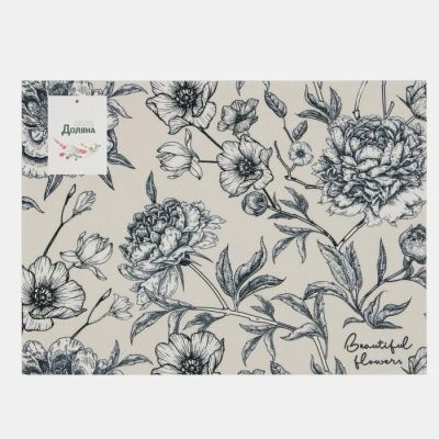 Салфетка на стол Доляна "Beautiful flowers" ПВХ 40*29см