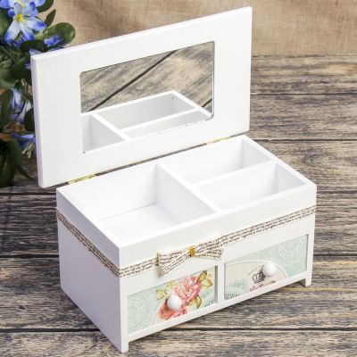 Шкатулка дерево комод "Цветочный" 9,5х19,5х11 см