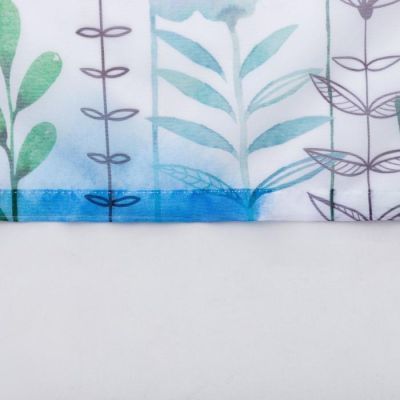 Тюль с подхватом и ламбрекеном Этель "Незабудки" 250х200см, 100% п/э