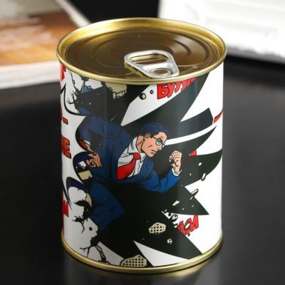 Носки в банке "Супер-геройские носки" (мужские, цвет черный)