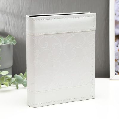 Фотоальбом на 200 фото 10х15 см "Завитки" кожзам  22,5х17,5х5 см