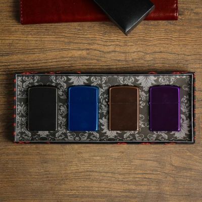 Набор зажигалок "Bohai", 4 шт, бензиновые, 23.5х2.5х9.5 см