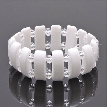 Браслет Кахолонг, хрусталь "Марли" арт. бП1760