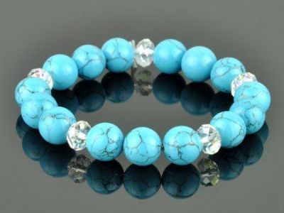 Браслет прес.Бирюза, хрусталь "Тутси" арт. бП1195 -15