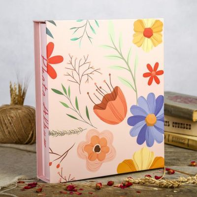 Фотоальбом на 200 фото 13х18 см "Полянка" в коробке 30х26х6 см