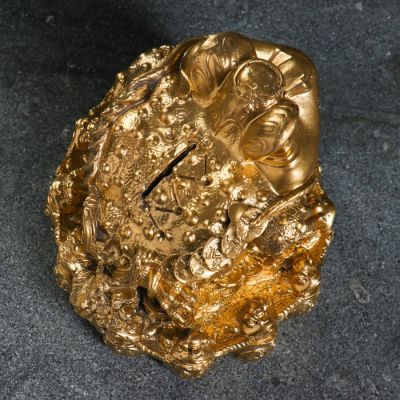 Копилка "Жаба фэн-шуй" (18х18см) под  золото 