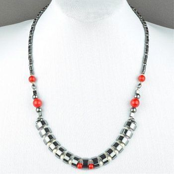 Авторские бусы Жемчуг, Гематит "Хамра" арт.КР-1313