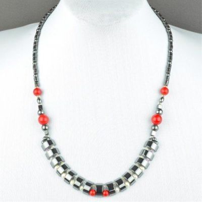 Авторские бусы Жемчуг, Гематит "Хамра" арт.КР-1313