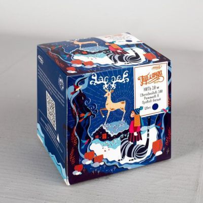 Гирлянда «Нить» 10 м, IP20, белая нить, 100 LED, свечение синее, 8 режимов, 220 В