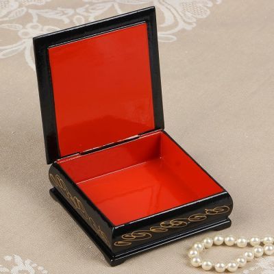 Шкатулка «Букет подсолнухов в вазе», 10×10 см, лаковая миниатюра