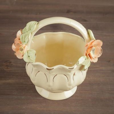 Конфетница "Корзинка с ручкой", керамика, 16 см, микс