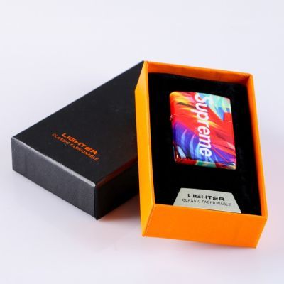 Зажигалка электронная "Supreme", в подарочной коробке, USB, дуговая, 3.7х5.8 см