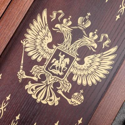 Нарды "Орел двуглавый", средние, ясень, 51 х 25 см