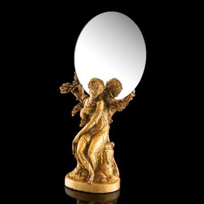 Зеркало настольное "Девушка с цветком"