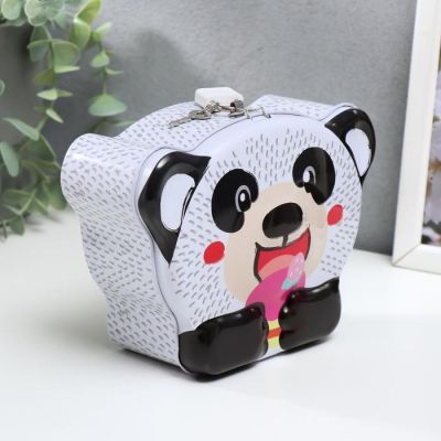 Копилка металл "Панда/Мишка" МИКС 16х7х13 см